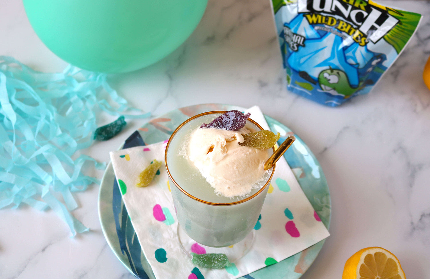 Sour Punch Blue Lemonade Iceberg Float Recipe