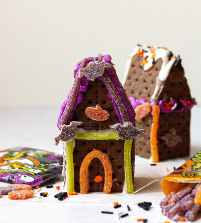 Sour Punch Haunted House with Sour Punch Spooky Straws and Bats & Pumpkins Halloween Candy