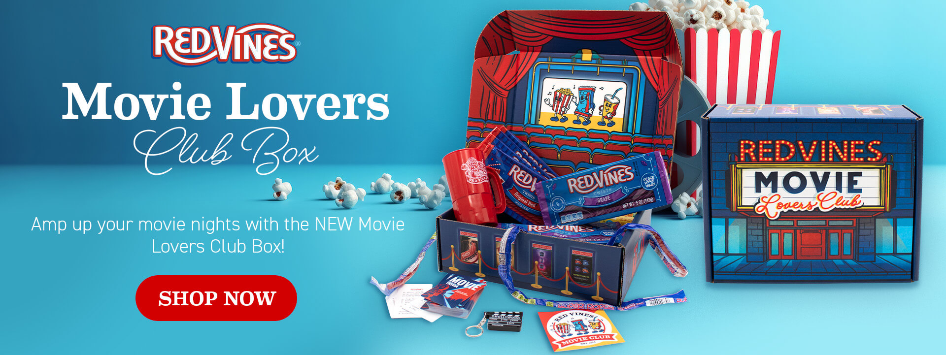 Red Vines Movie Lovers Club Box. Amp up your movie nights with the NEW Movie Lovers Club Box! Shop Now