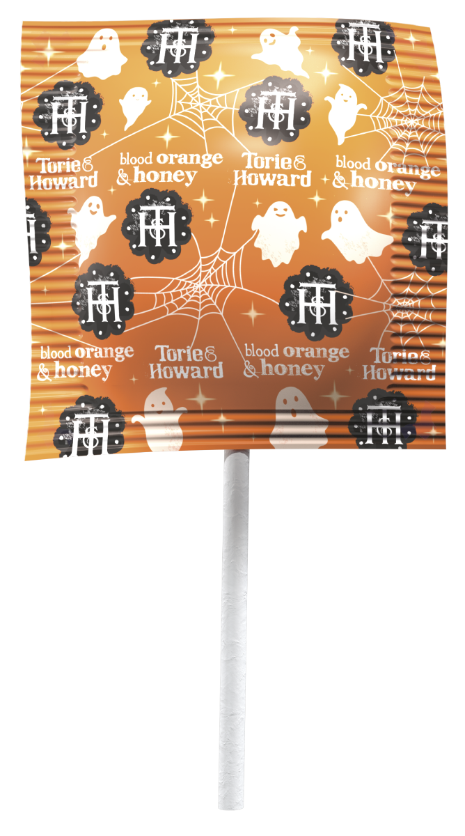 Torie & Howard Organic Halloween Candy Lollipop - Blood Orange & Honey