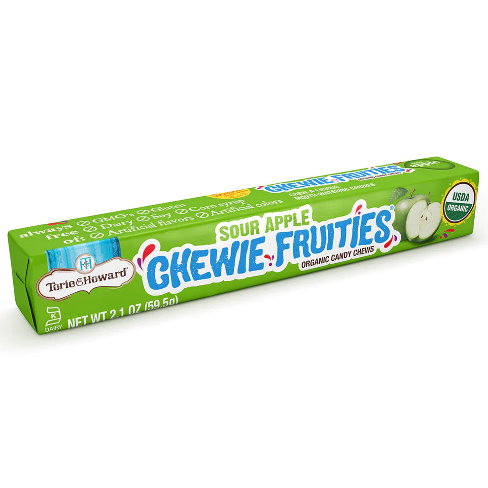 Torie & Howard Chewie Fruities Sour Apple stick pack of candy chews
