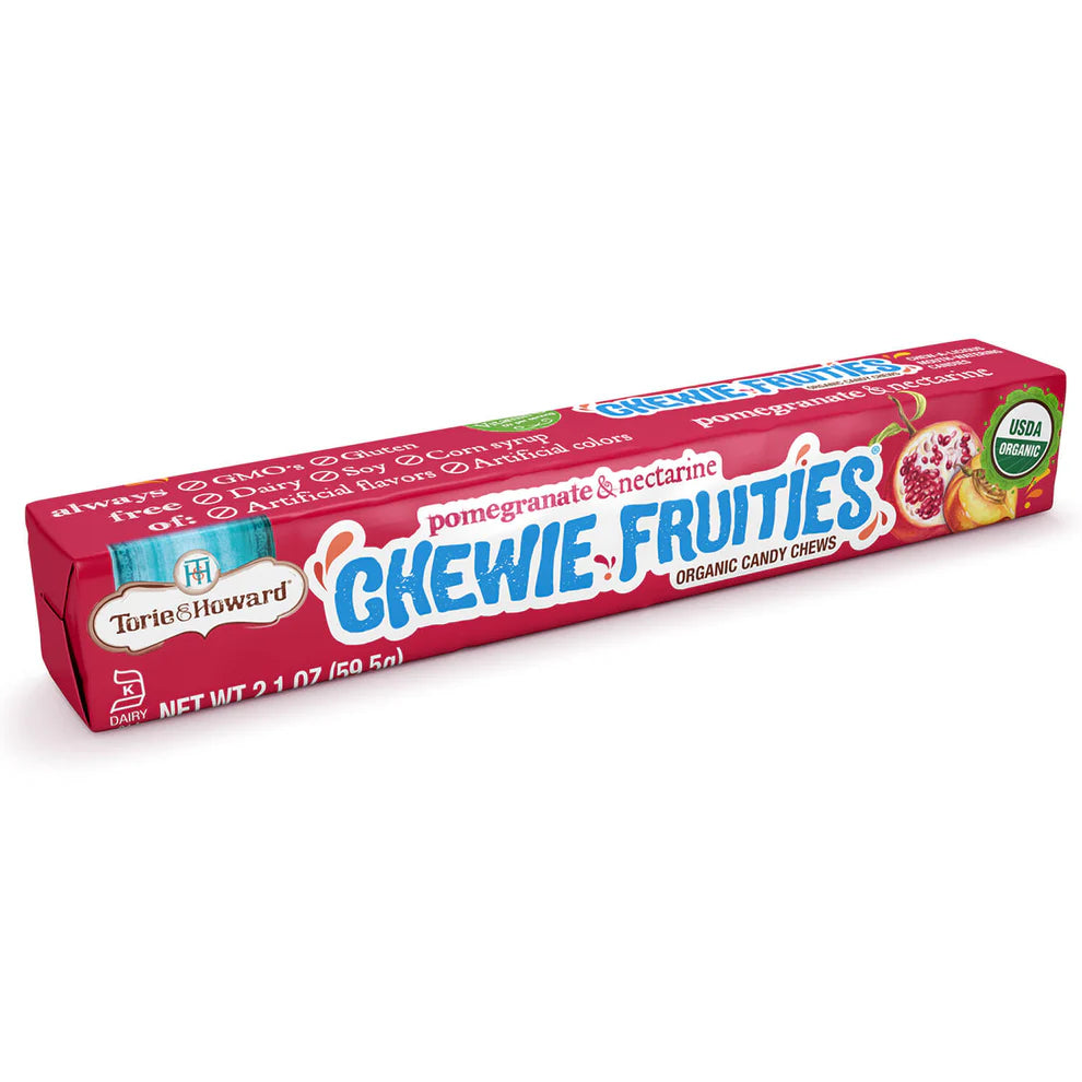 Torie & Howard Chewie Fruities Pomegranate & Nectarine stick pack of candy chews