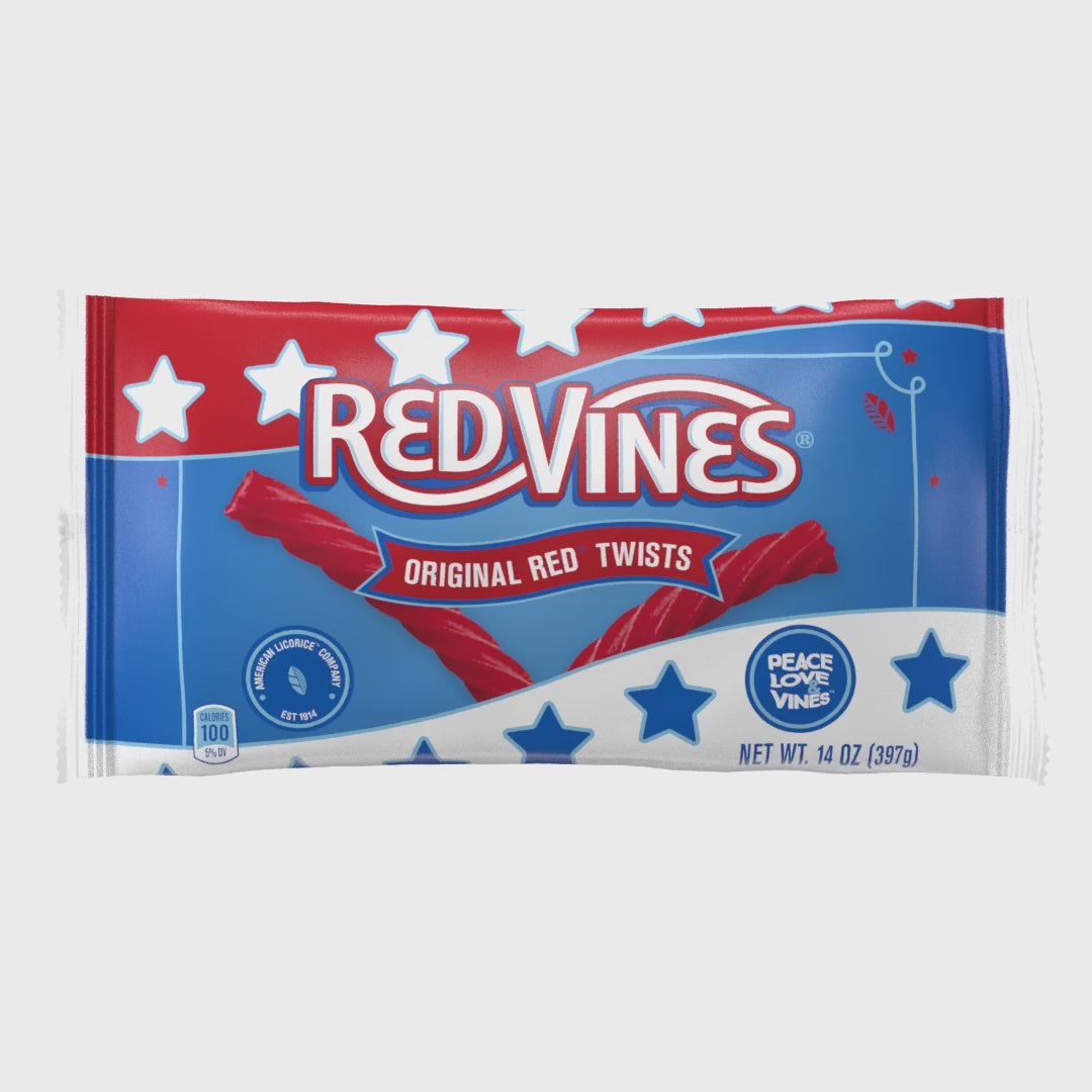 Red Vines Americana Original Red Licorice 16oz summer candy bag 360 spin