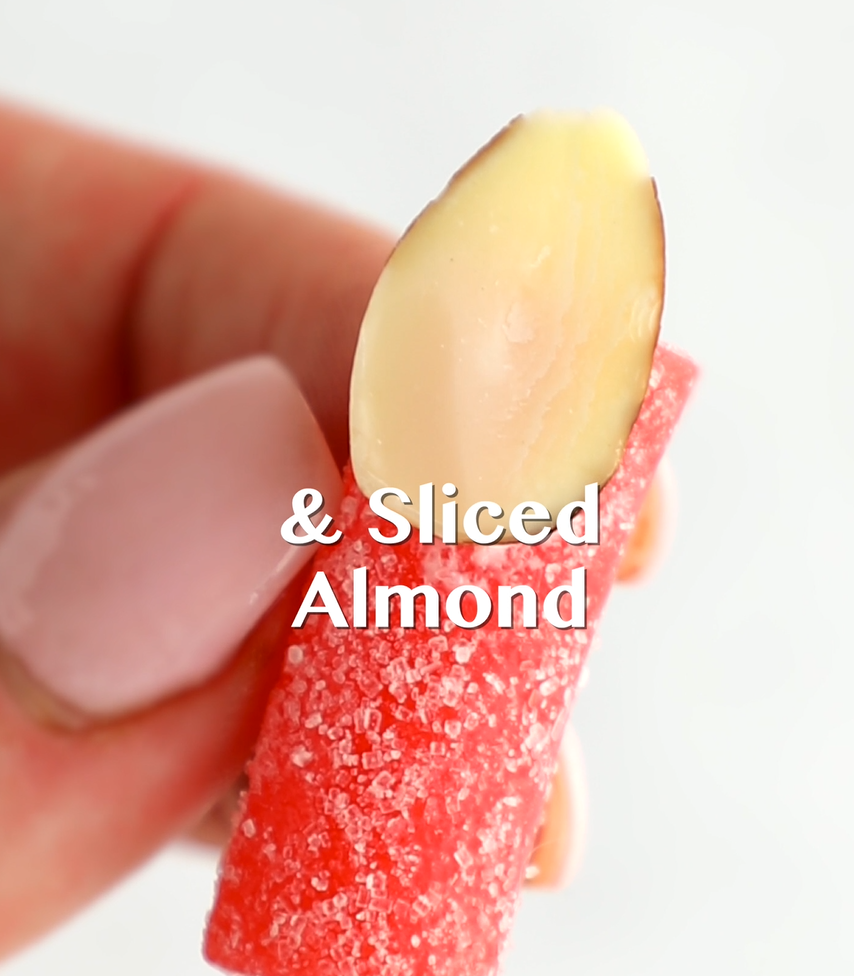 Place the witch nail on the candy finger