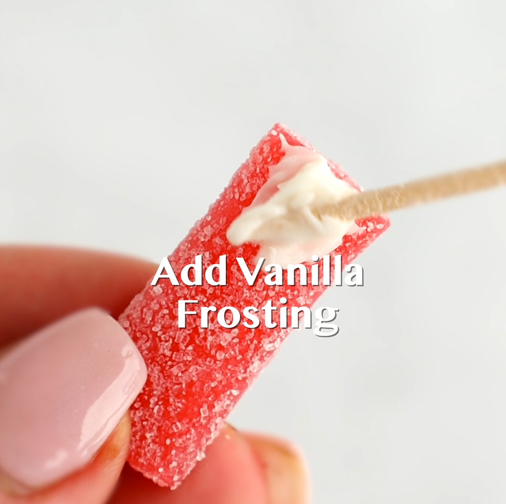 Frost your candy bites