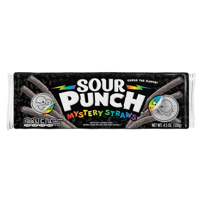 Front of Sour Punch Mystery Straws 4.5oz Tray