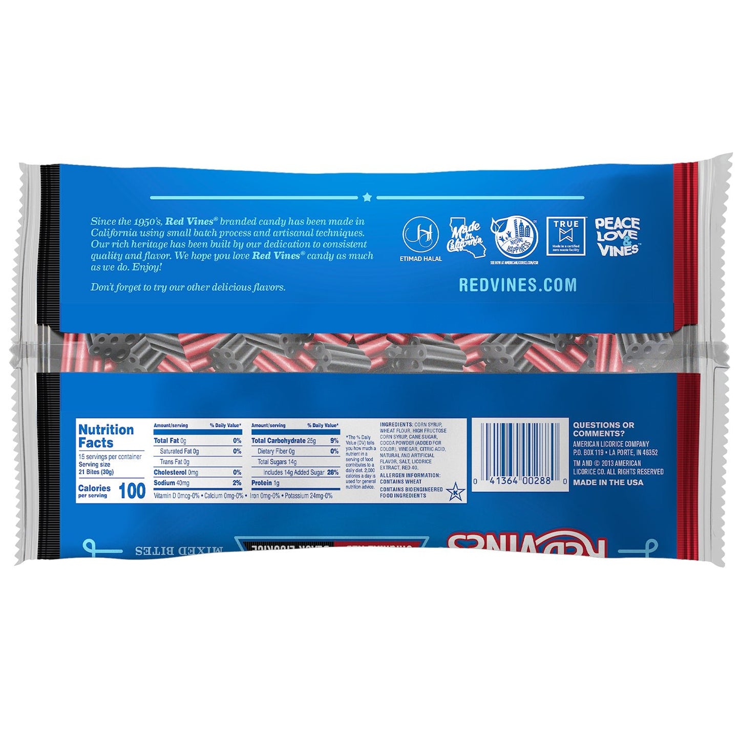 RED VINES Original Red & Black Licorice Mixed Bites, 16oz Bag