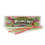 Green and red Sour Punch Straws in front of holiday Santa packaging