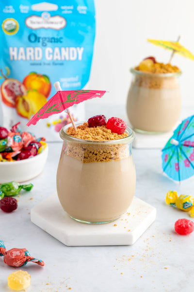 Beach Pudding Cups Recipe with Torie & Howard Assorted Organic Hard Candy