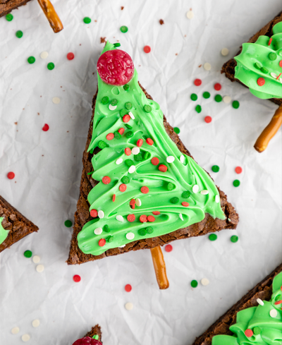 Christmas Tree Brownies featuring Torie & Howard Organic Hard Candy