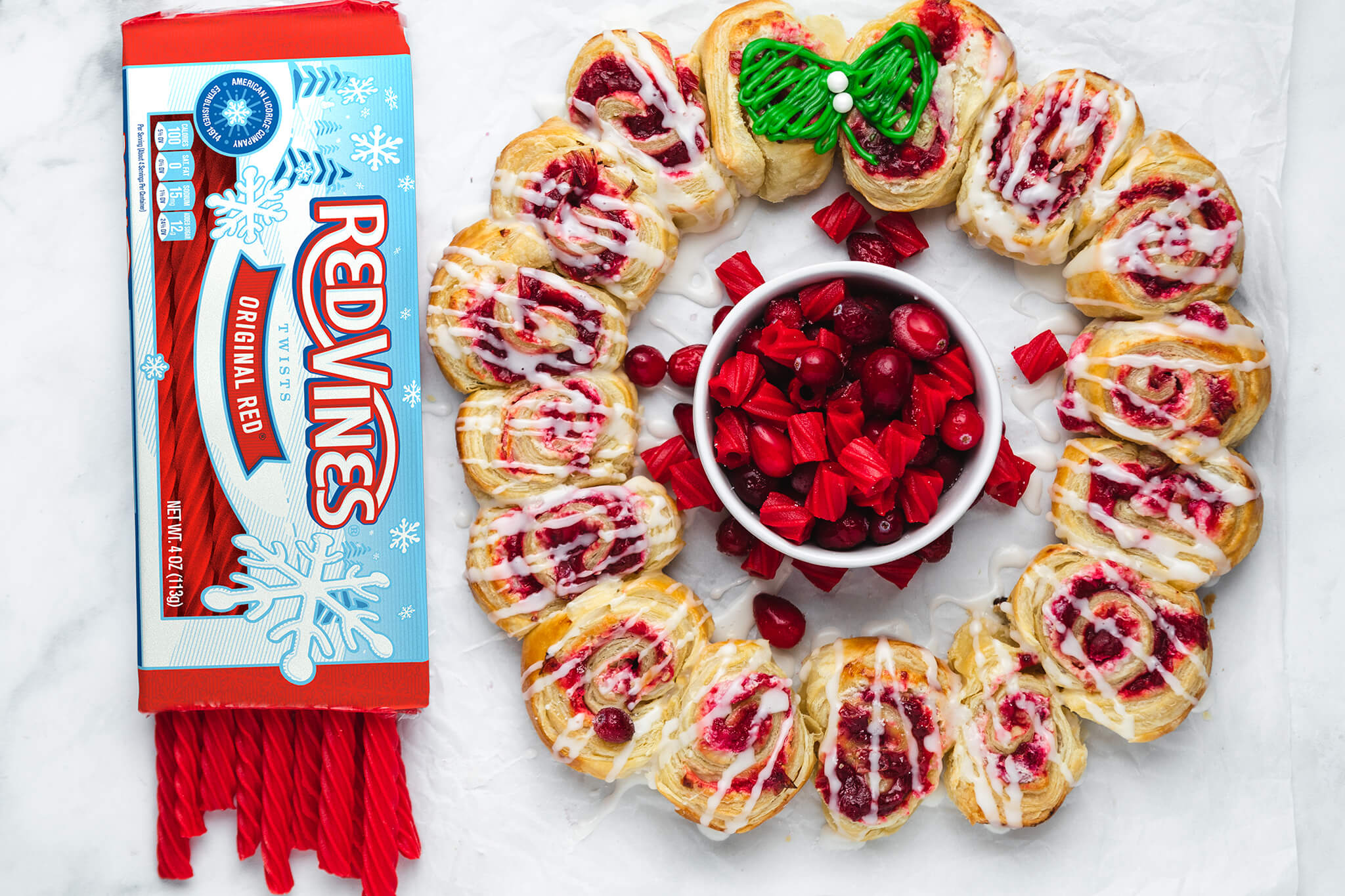 Red Vines Winter Twists Danish Wreath