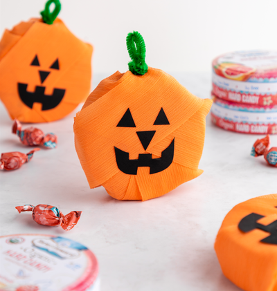 Pumpkin Craft using Tins of Torie & Howard Organic Hard Candy