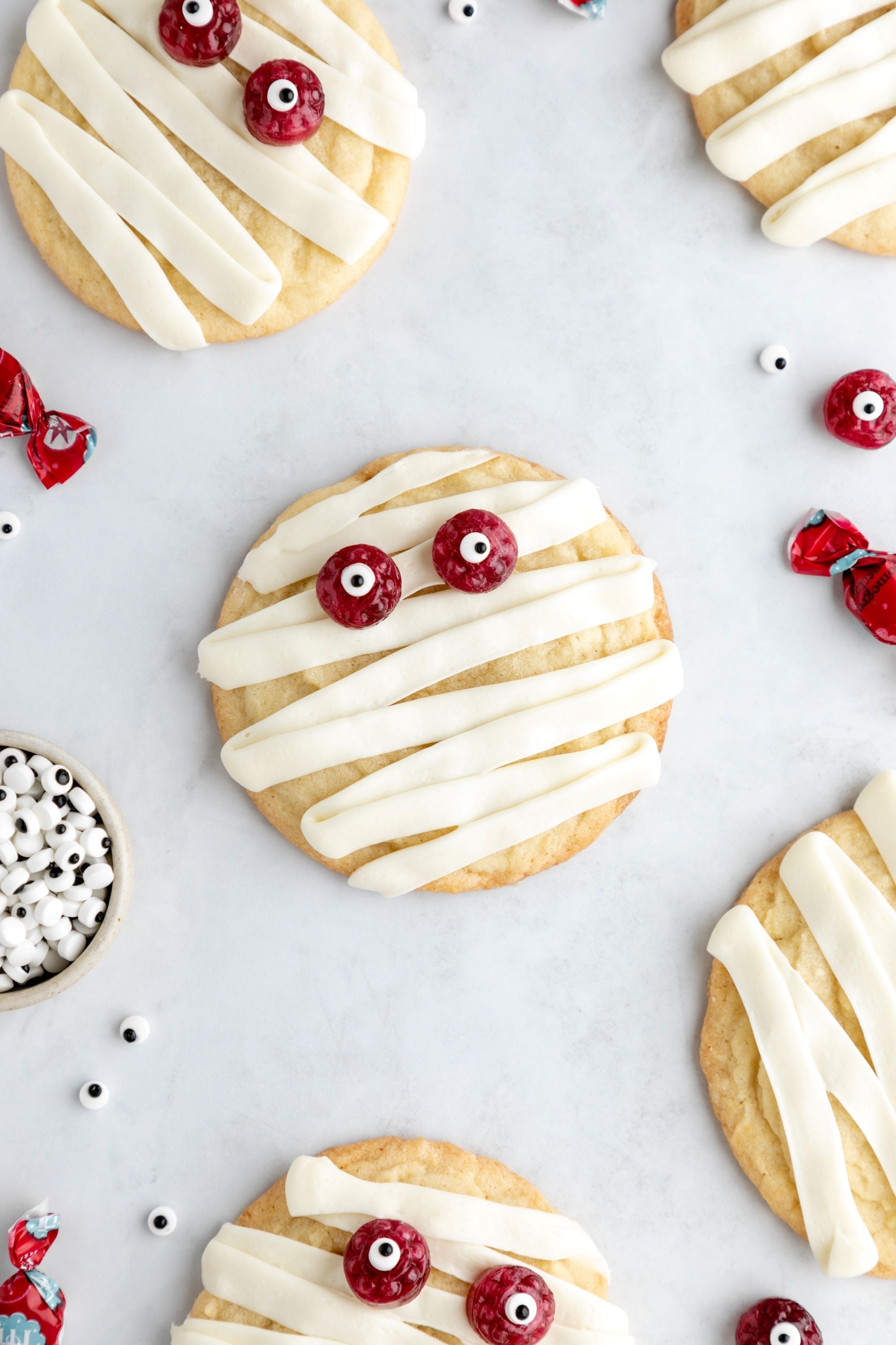 Mummy Cookies Recipe featuring Torie & Howard Hard Candy