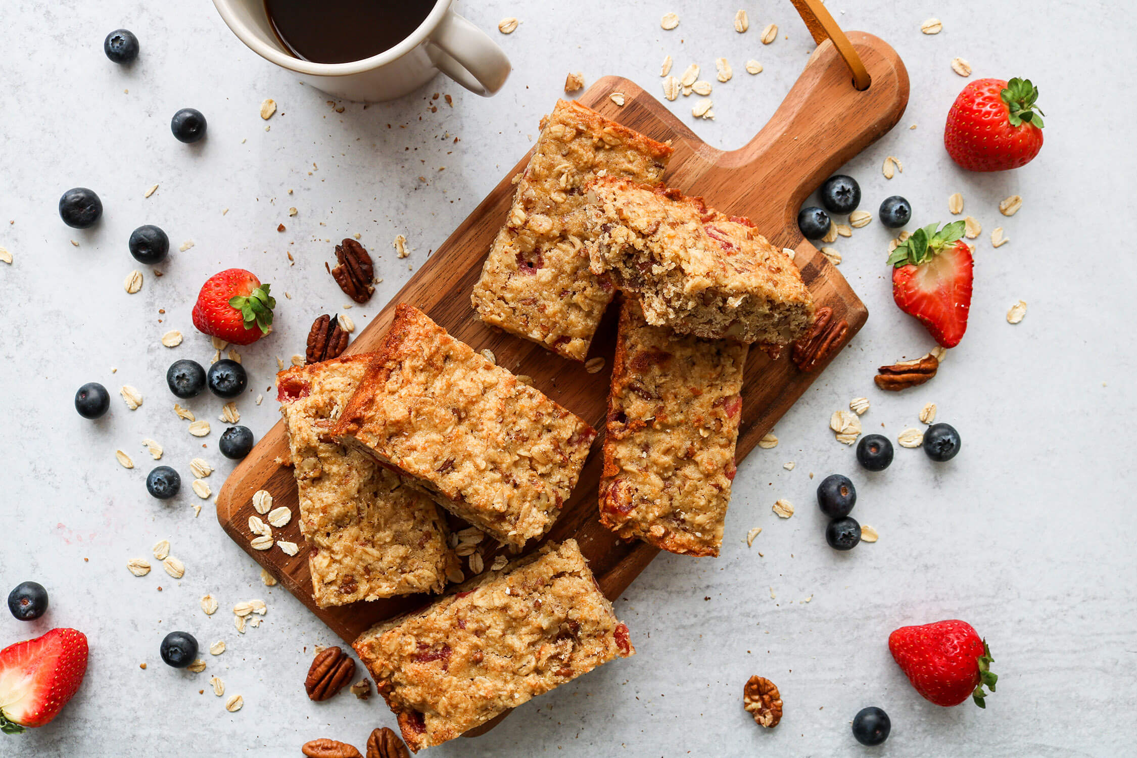 Mixed Berry Oatmeal Breakfast Bars made with Red Vines Made Simple Licorice