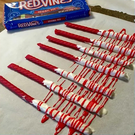 Red Vines White Chocolate Holiday Sticks with Red Vines Original Red Twists