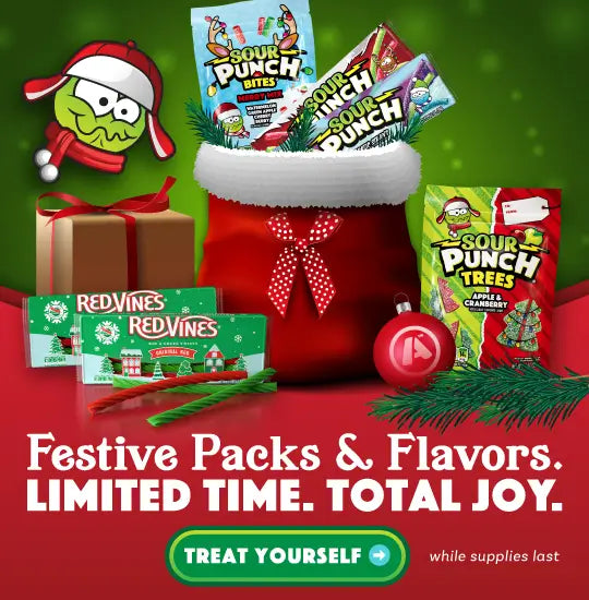 Festive Packs & Flavors. Limited Time. Total Joy. Treat Yourself to Red Vines and Sour Punch Christmas Candy, while supplies last >>>