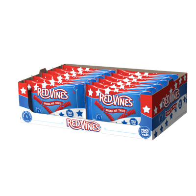 12 Pack of Red Vines Americana Original Red Licorice 16oz summer candy bags