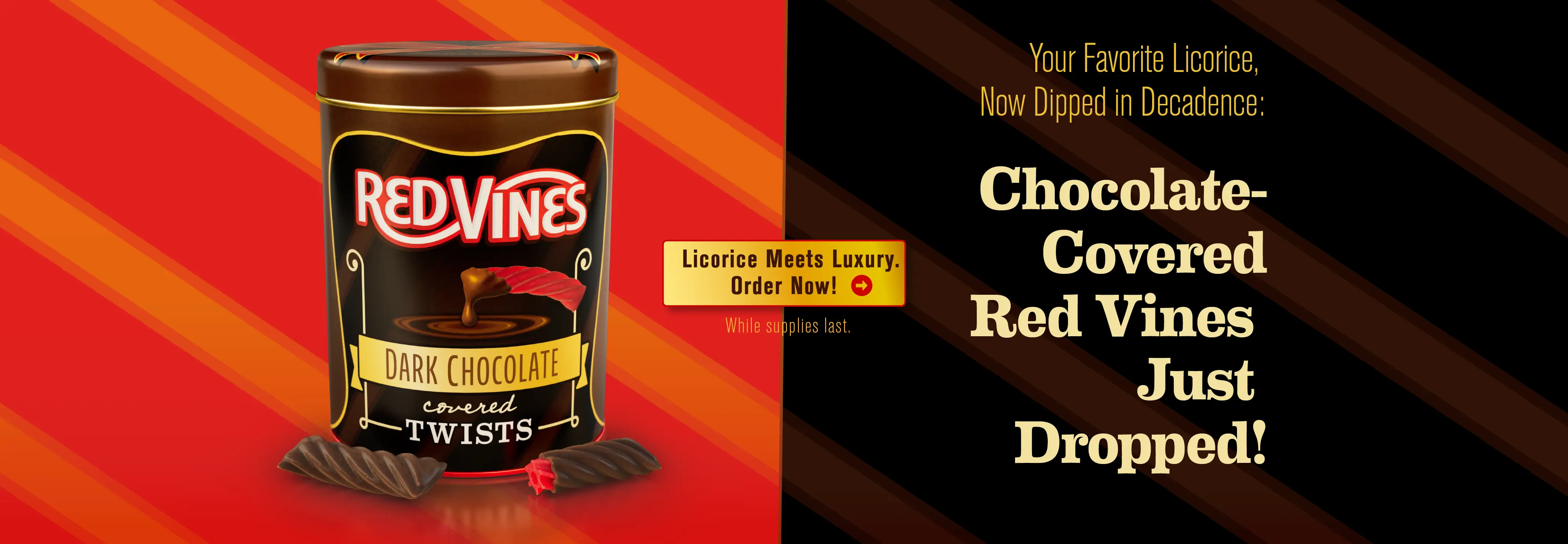 Your Favorite Licorice, Now Dipped in Decadence: Chocolate Covered Red Vines Just Dropped! Licorice Meets Luxury...Order Now! Available Online While Supplies Last. 