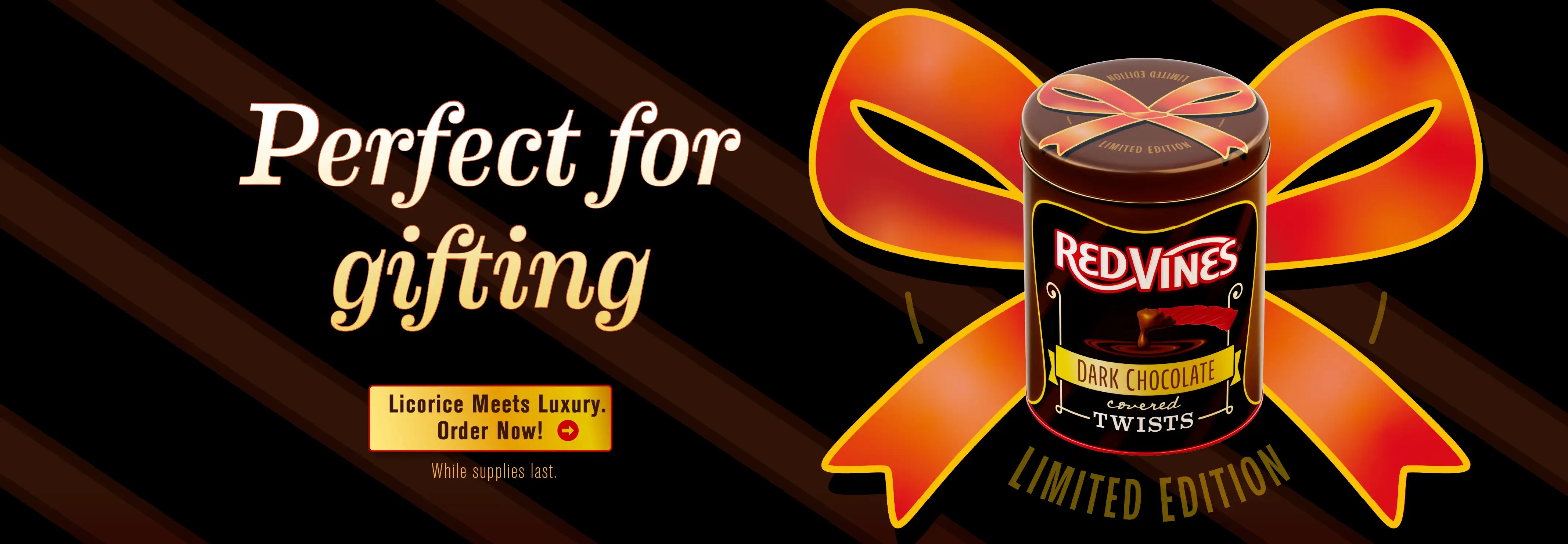 Chocolate covered Red Vines are perfect for Gifting