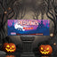 Red Vines Halloween Twists Tray on a pedestal with a spooky background and pumpkins