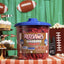 Red Vines Original Red Licorice Twists 3.5lb Jar with limited-edition football graphics on a table with football snacks and decor