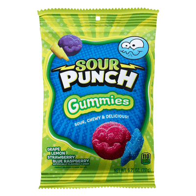 Front of Sour Punch Gummies 6.75oz bag