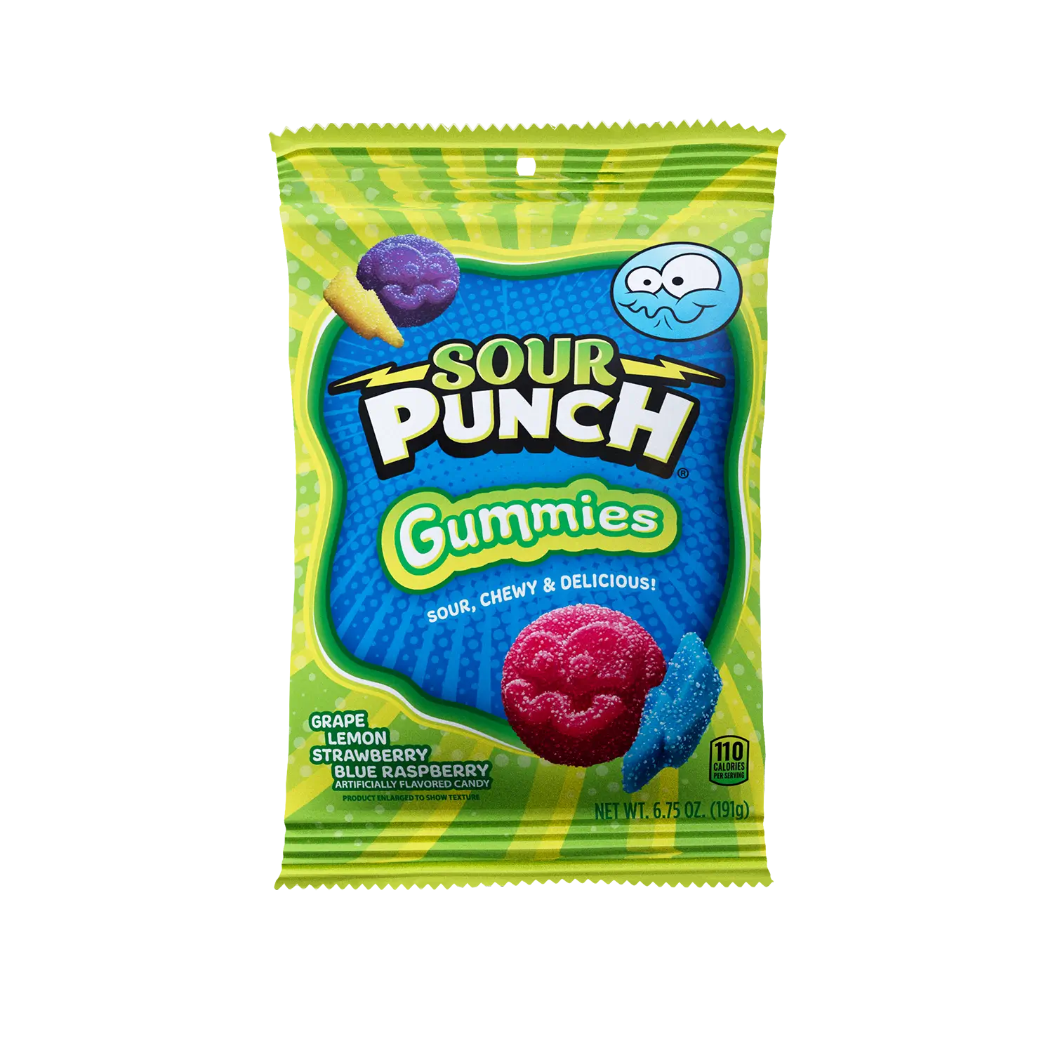 Front of Sour Punch Gummies 6.75oz Bag