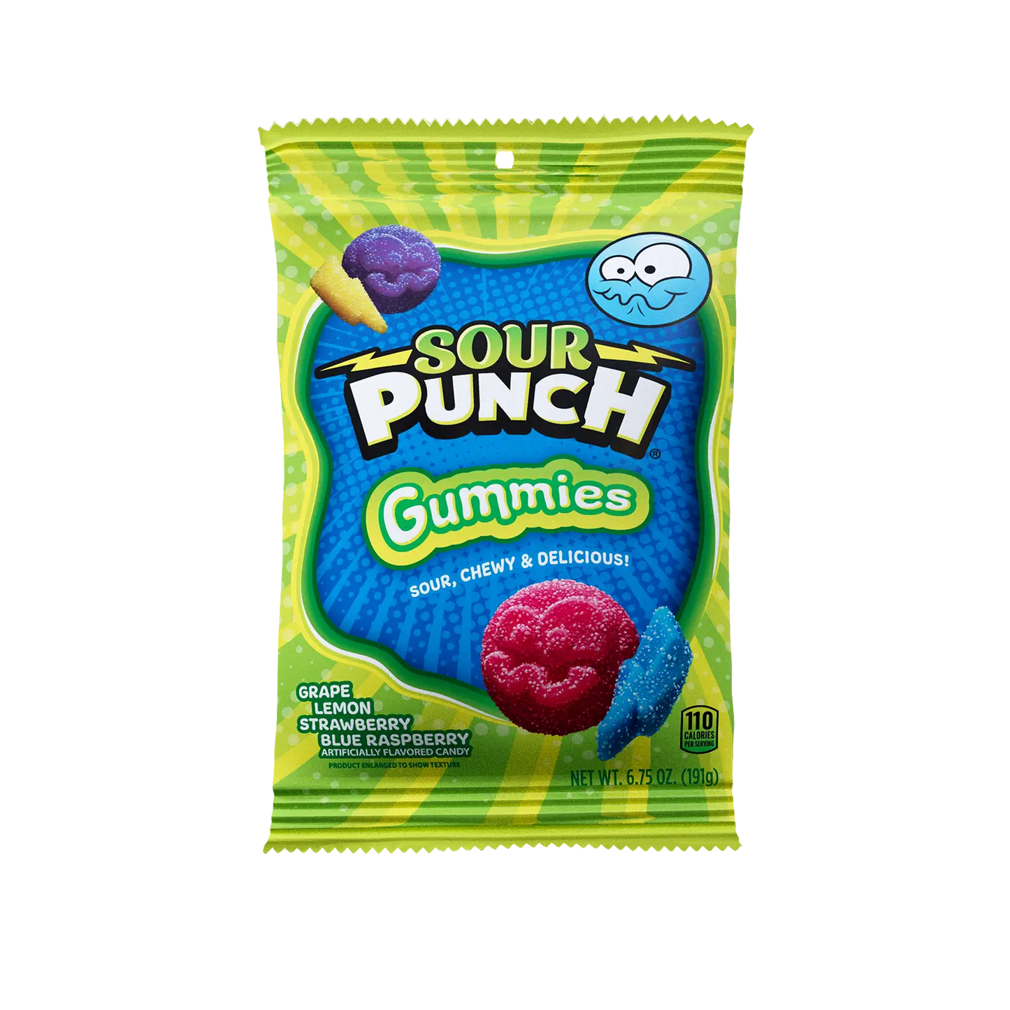 Front of Sour Punch Gummies 6.75oz Bag