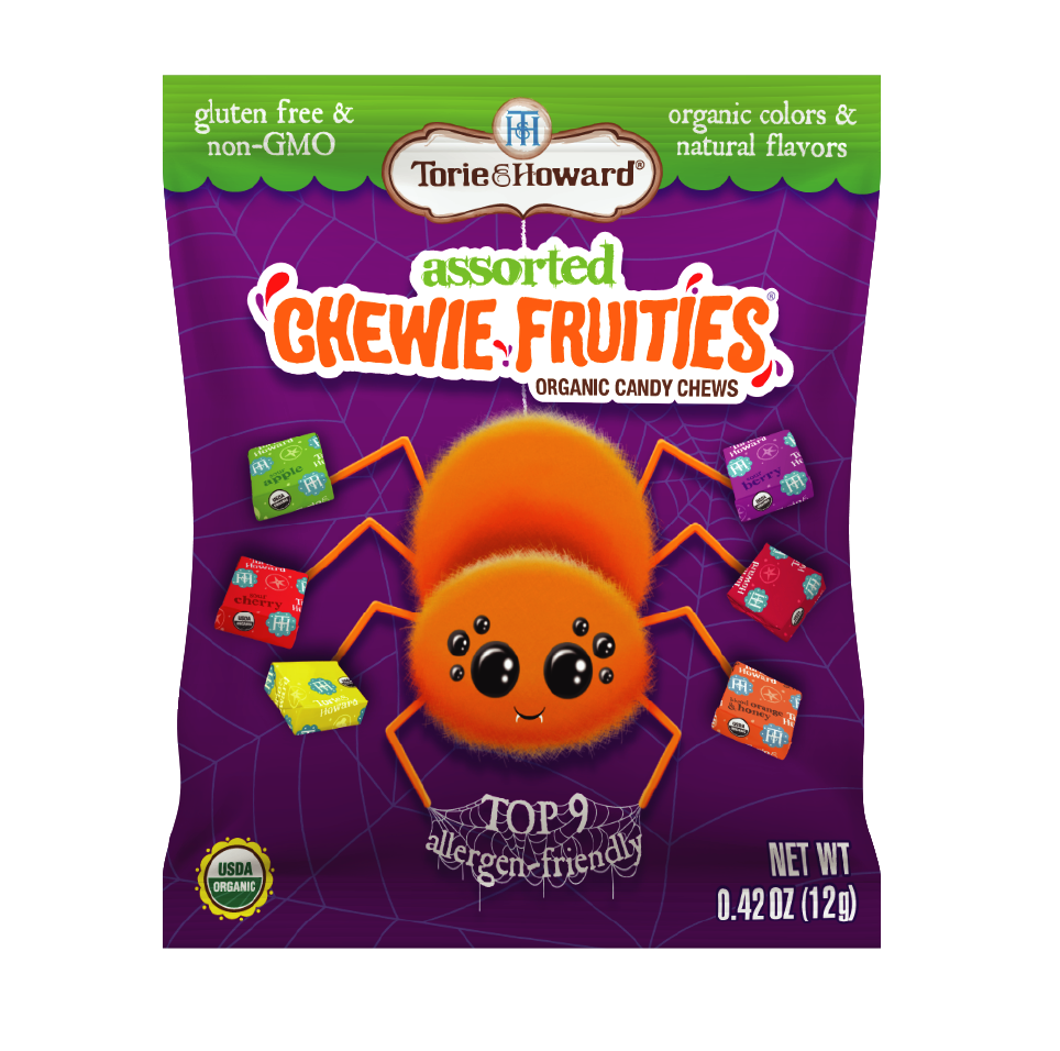 TORIE & HOWARD Chewie Fruities Organic Halloween Candy - .42oz inner pouch
