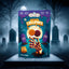 Organic Halloween Candy Lollipops on a stone platform surrounded by fog and gravestones