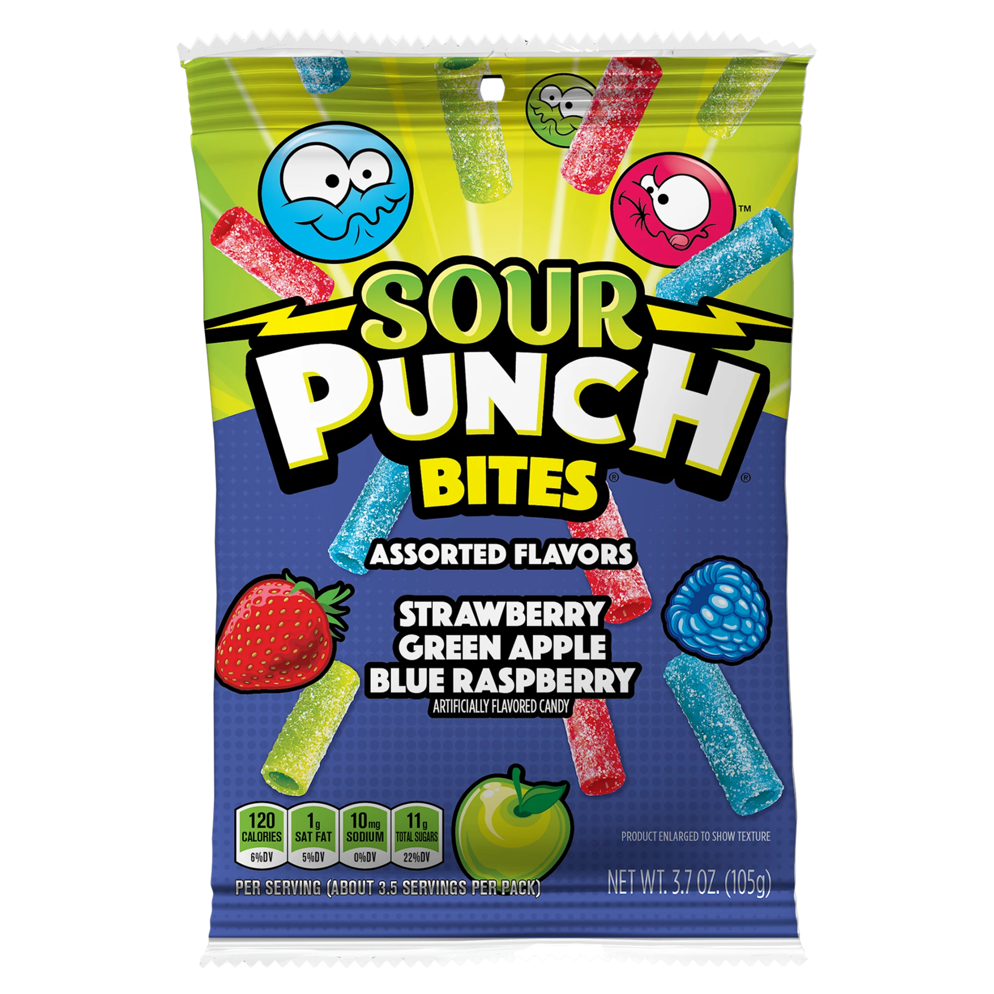 Sour Punch Bites Assorted Flavors 3.7oz Bag