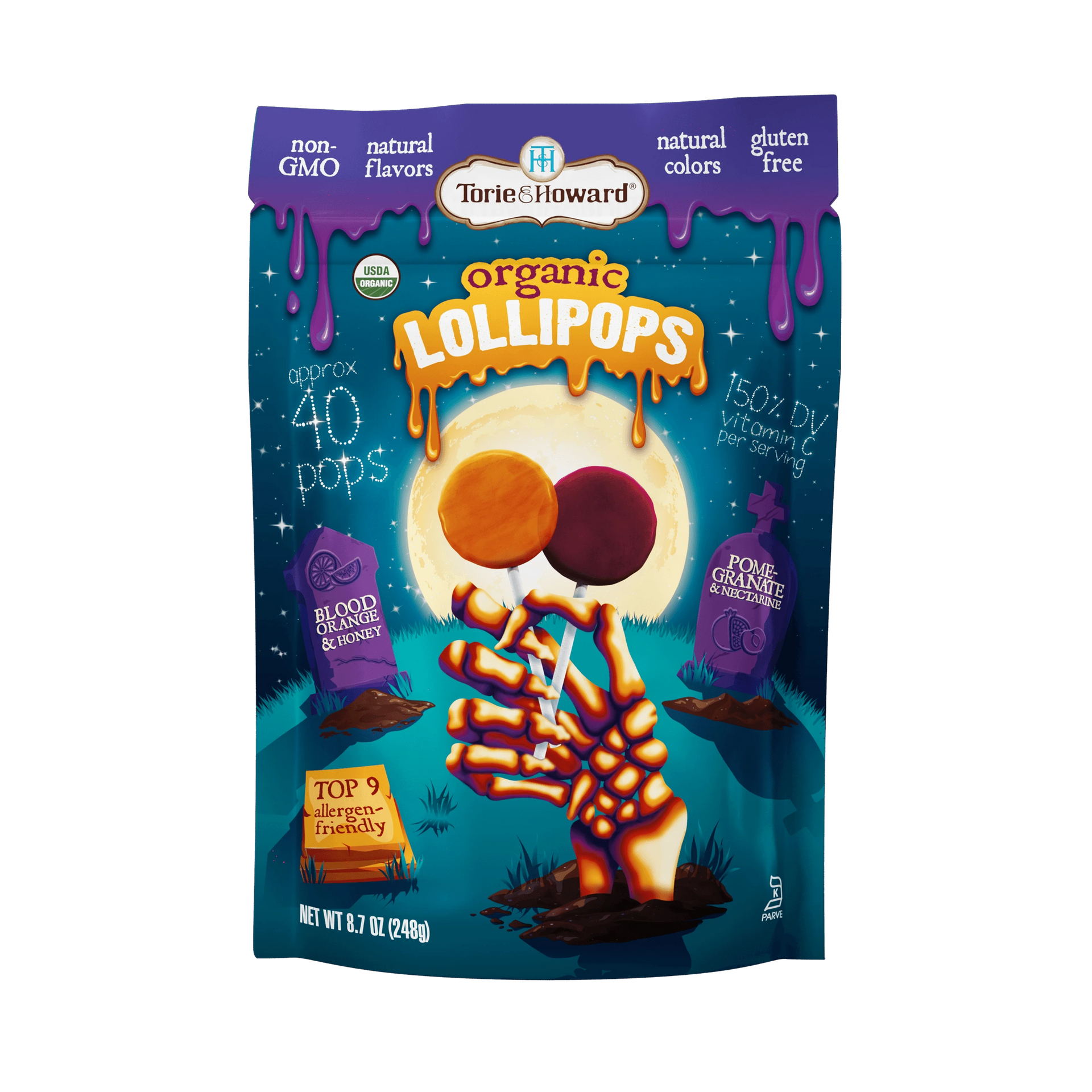 Torie & Howard Halloween Lollipops, 8.7oz Bag (40 pieces