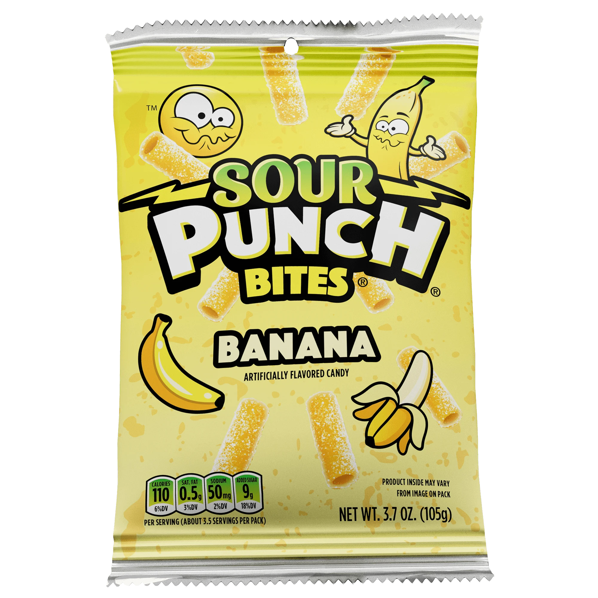 Sour Punch Bites Banana Candy, 3.7oz Bag