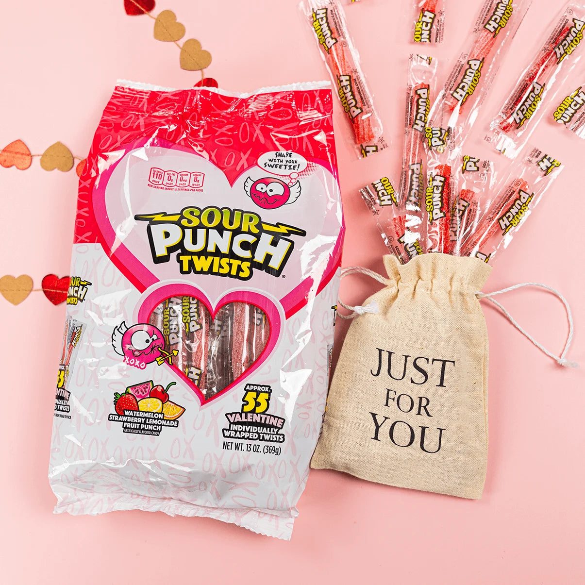 Sour Punch Valentines Individually Wrapped Twists