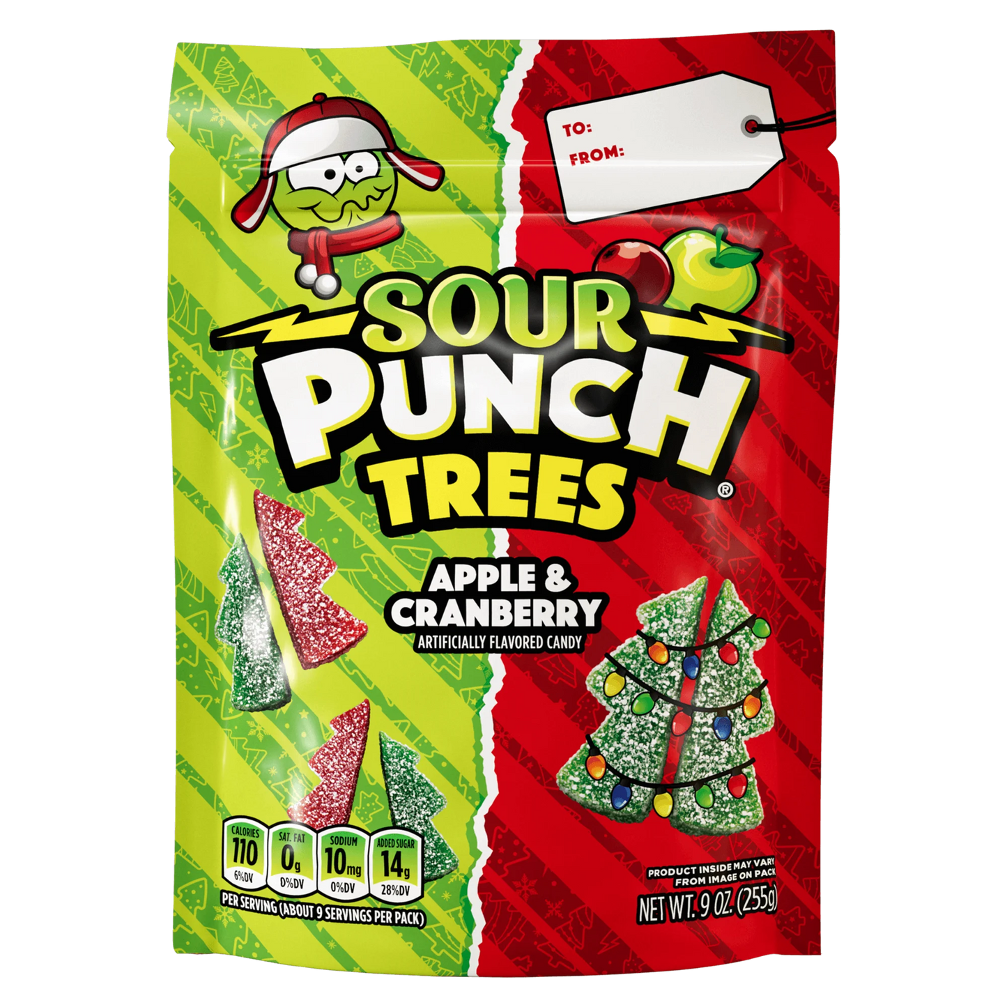 Sour Punch Trees Holiday Candy, 9oz Bag
