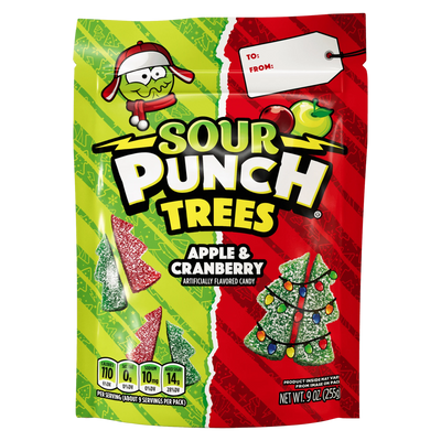 Sour Punch Trees Holiday Candy, 9oz Bag