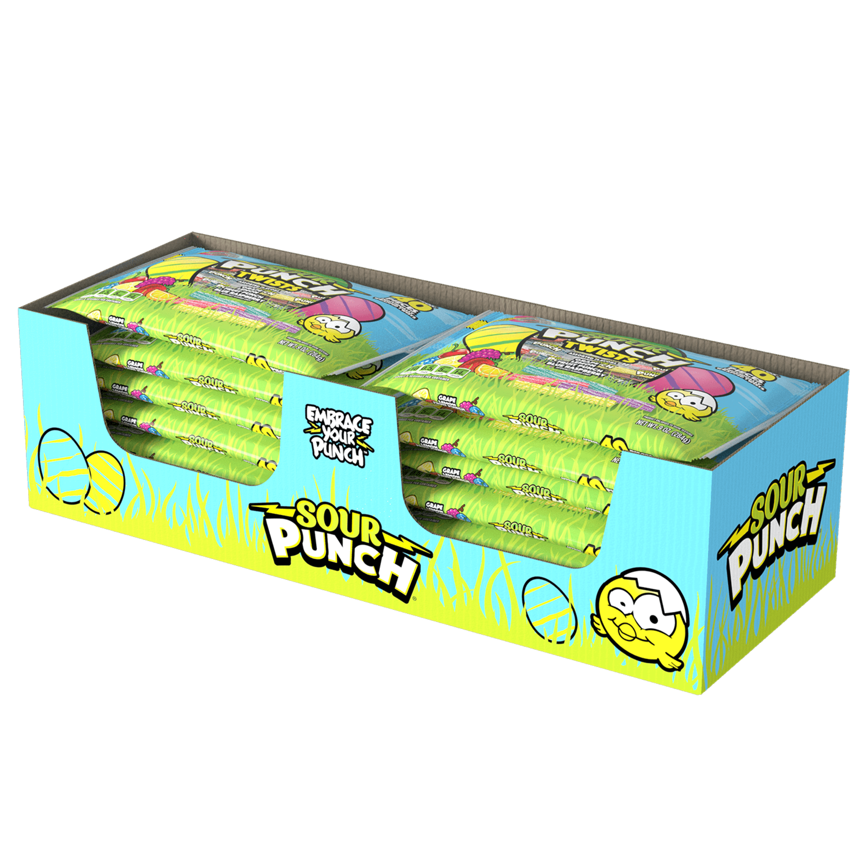 SOUR PUNCH Individually Wrapped Easter Twists 12-pack of 9oz bags