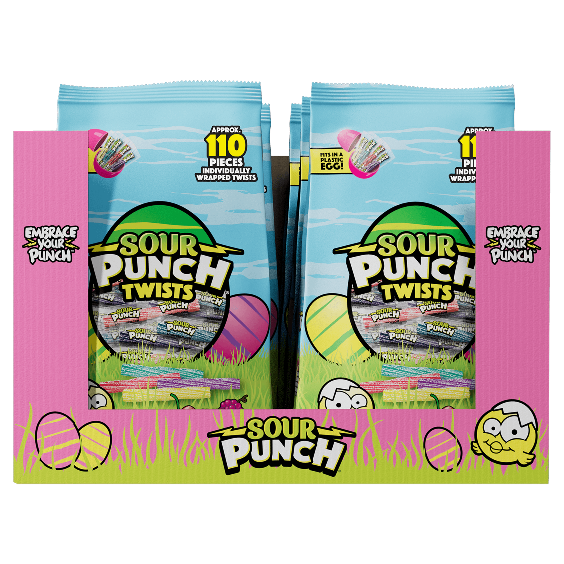 SOUR PUNCH Easter Candy Twists 6-pack of 24.5oz bags