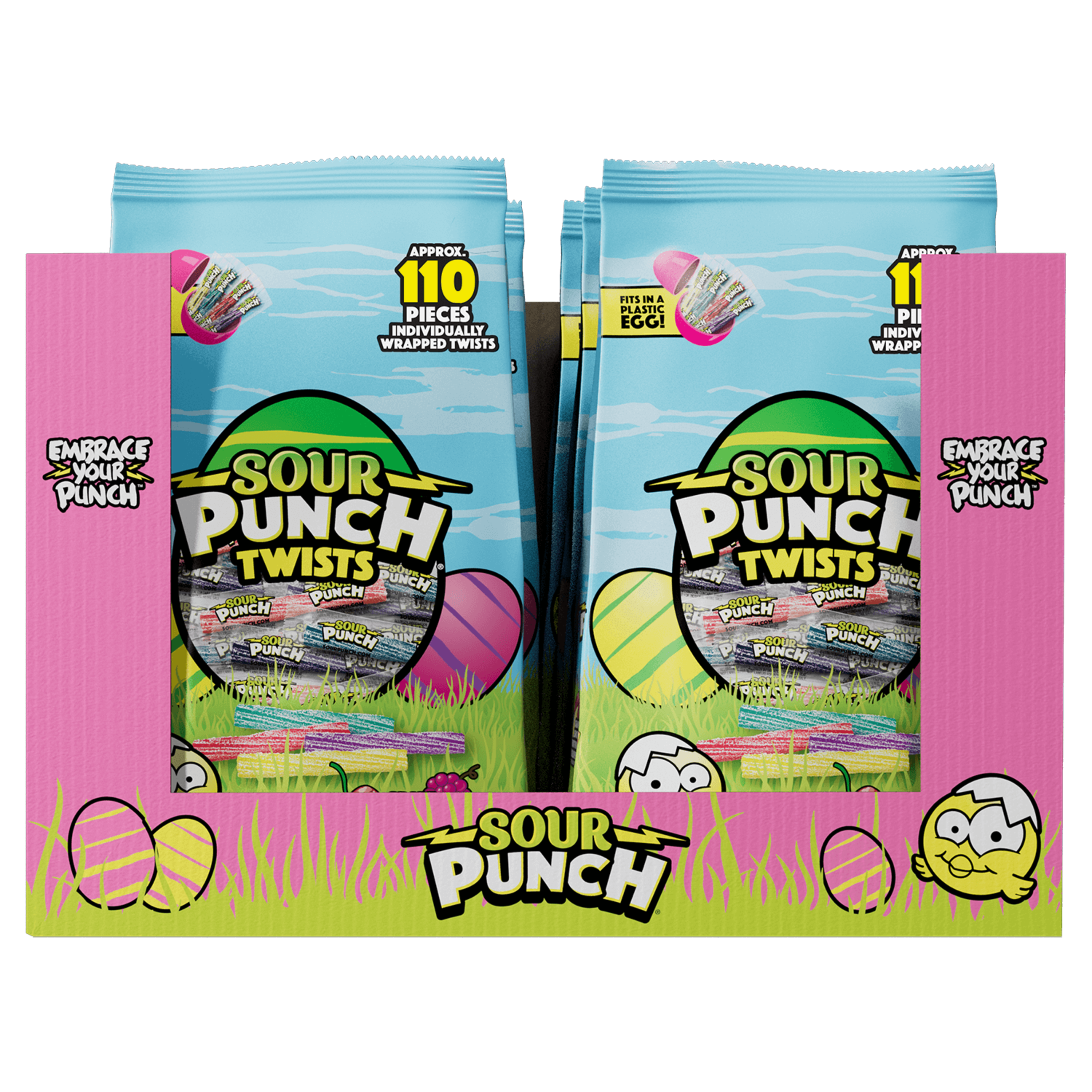 SOUR PUNCH Easter Candy Twists 6-pack of 24.5oz bags