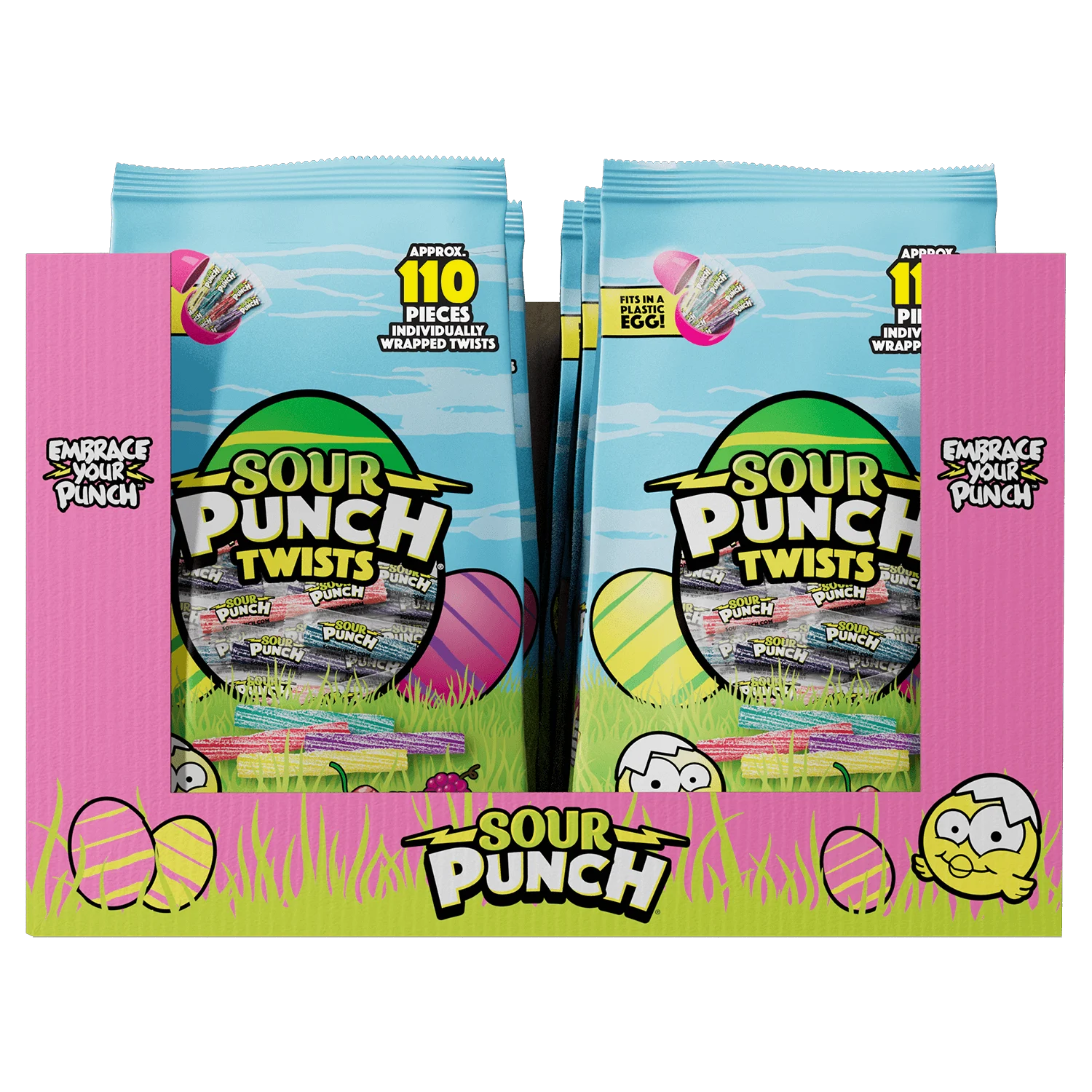 SOUR PUNCH Easter Candy Twists 6-pack of 24.5oz bags