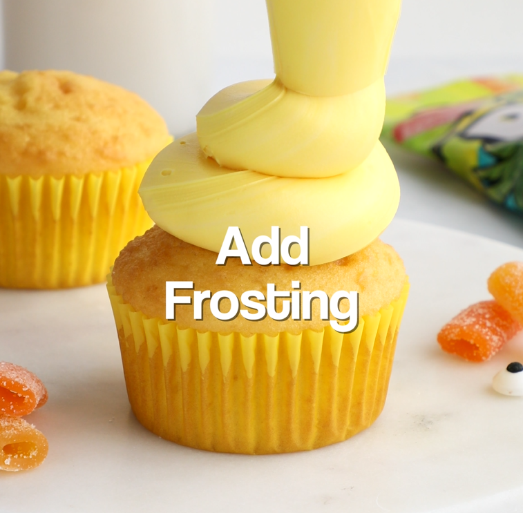 Transfer Frosting to Piping Bag & Frost Your Cupcakes