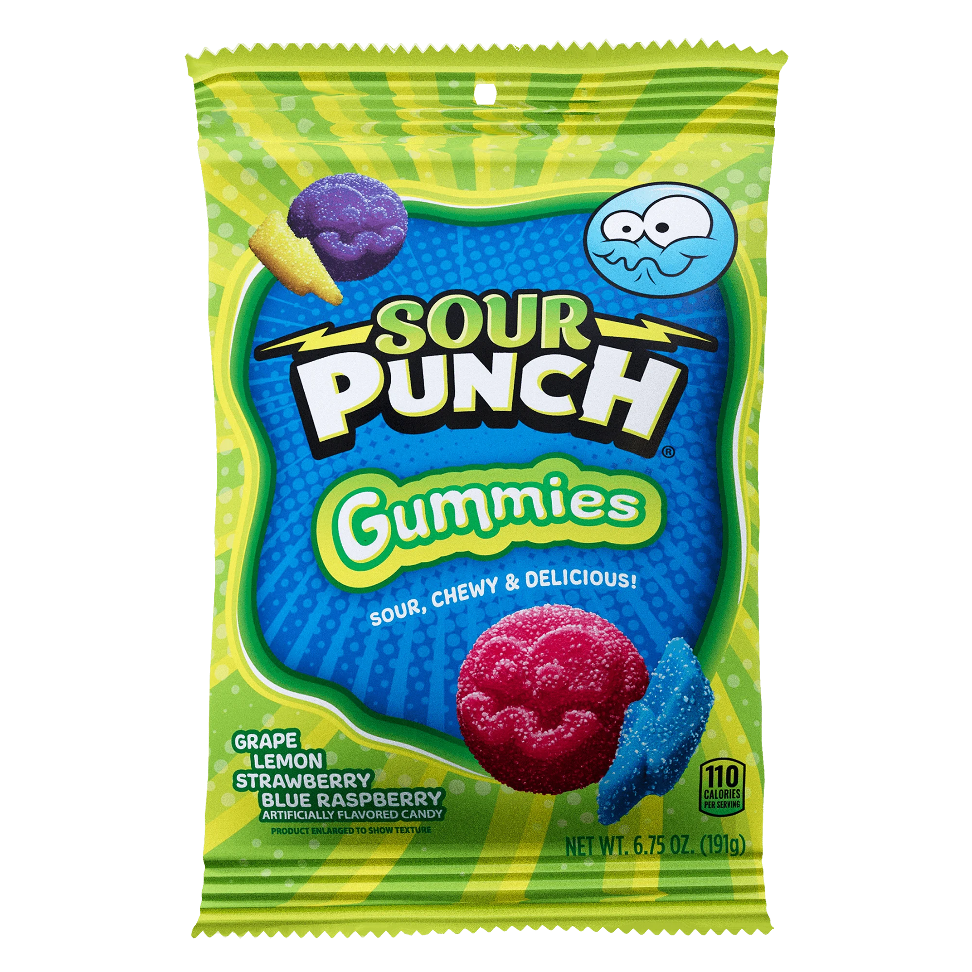 Front of Sour Punch Gummies 6.75oz bag