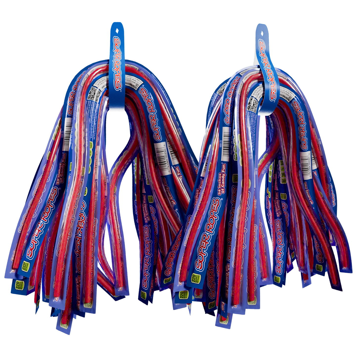 60 Pack (two 30-count Strap Packs) of SUPER ROPES licorice