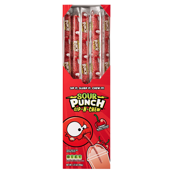 ヴァイスシュヴァルツ　ちくわ用キャンプセット　SSP Sour Punch Cherry Sip-N-Chew Straws – American Licorice Company
