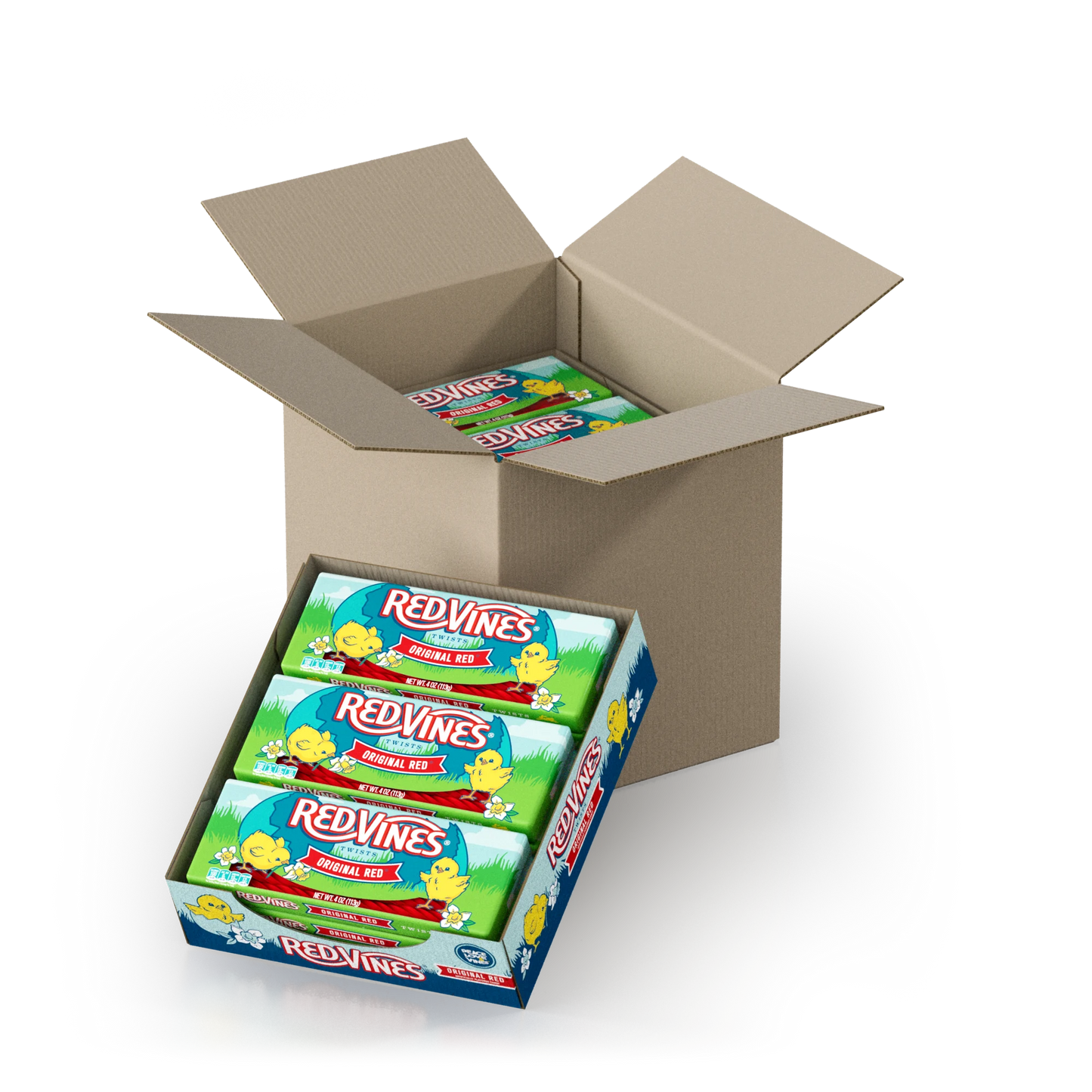 36 count box of RED VINES Easter Candy 4oz Trays