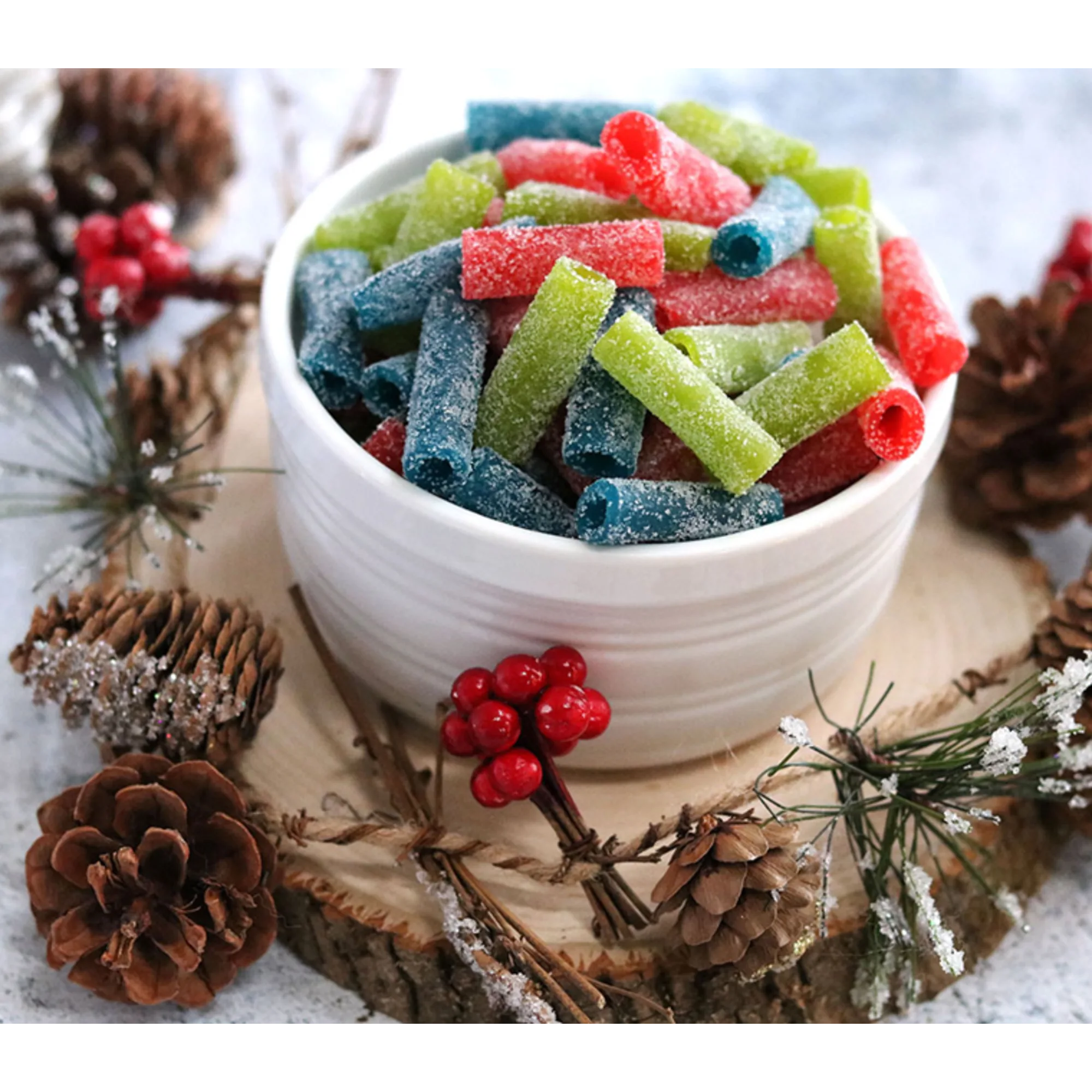 SOUR PUNCH Assorted Sour Candy Bites in a festive bowl