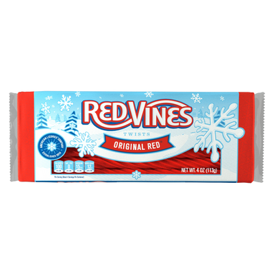 RED VINES Original Red Licorice Twists in winter seasonal tray