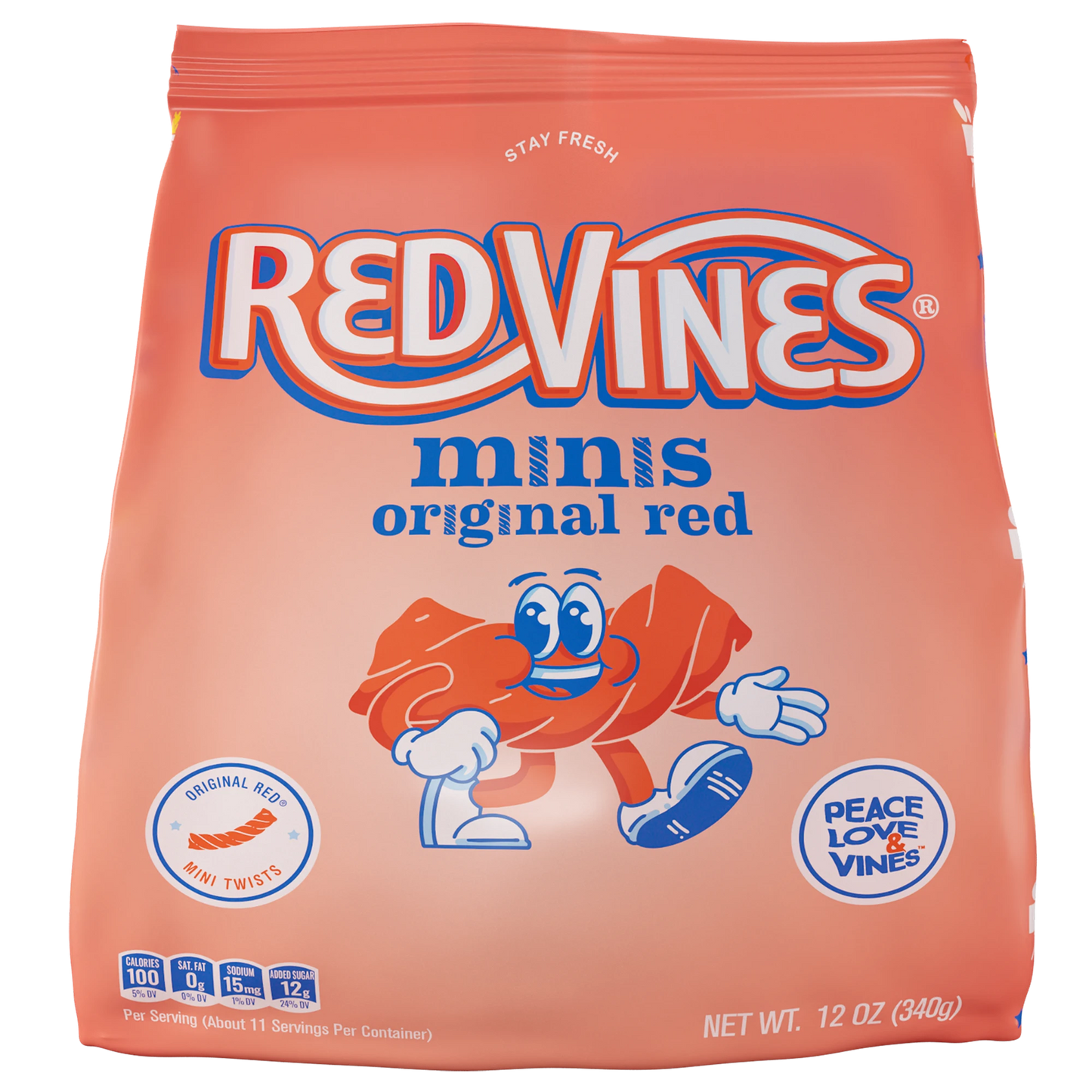 Front of Red Vines Original Red Minis 12oz Bag