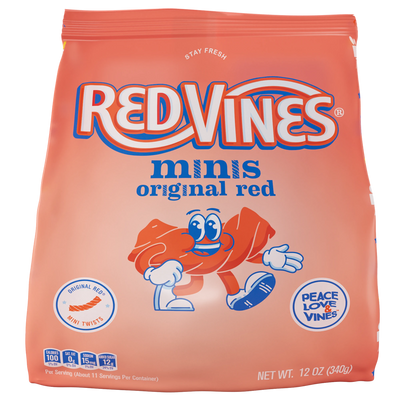 Front of Red Vines Original Red Minis 12oz Bag