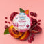 Torie & Howard Pomegranate & Nectarine Organic Hard Candy 2oz Tin on fresh fruit with candy pieces